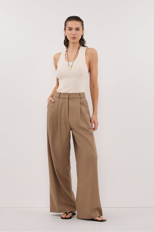 DEVIN CREAM RACER KNIT TANK