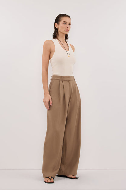 DEVIN CREAM RACER KNIT TANK