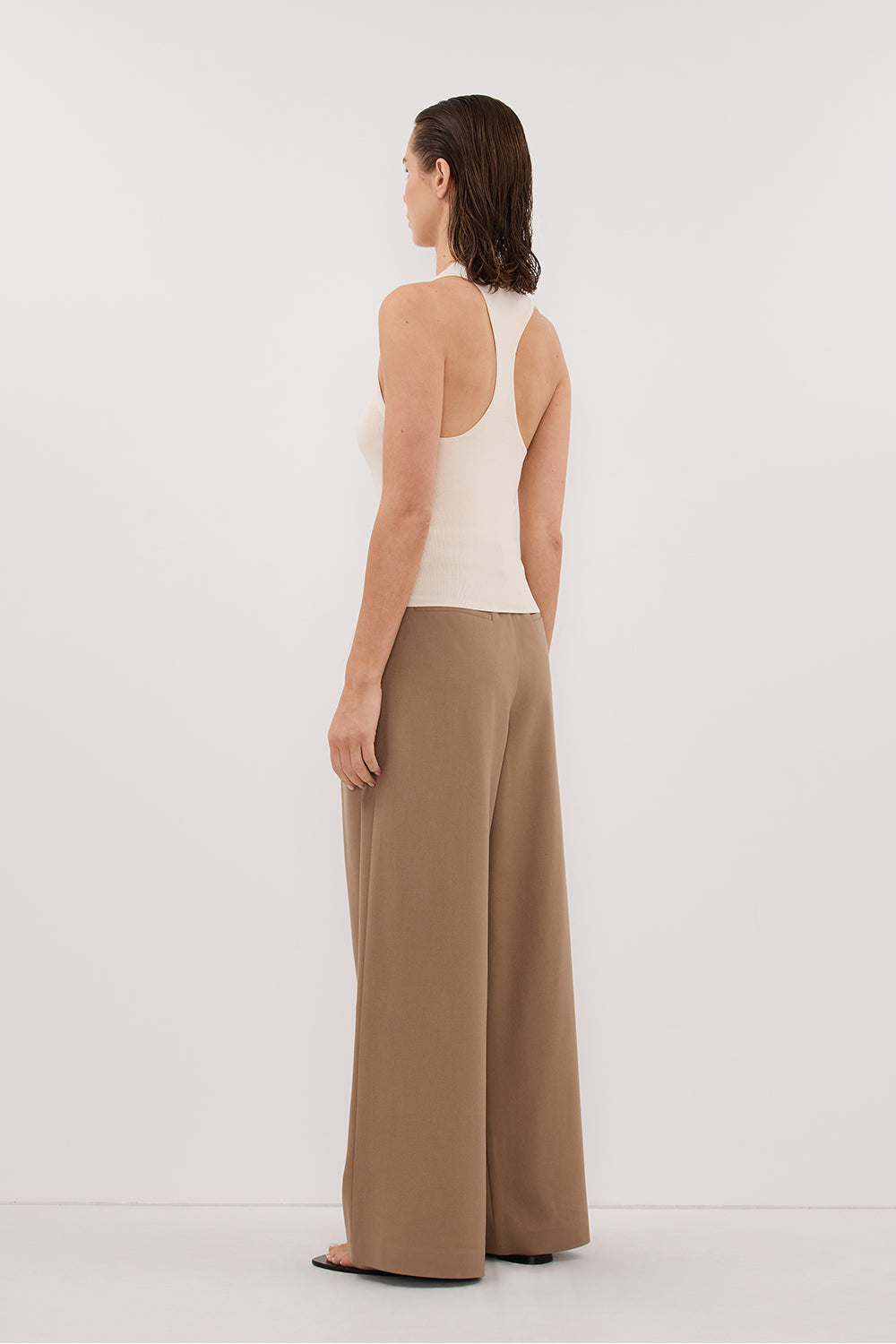 DEVIN CREAM RACER KNIT TANK