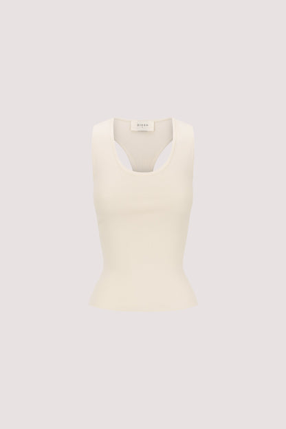 DEVIN CREAM RACER KNIT TANK