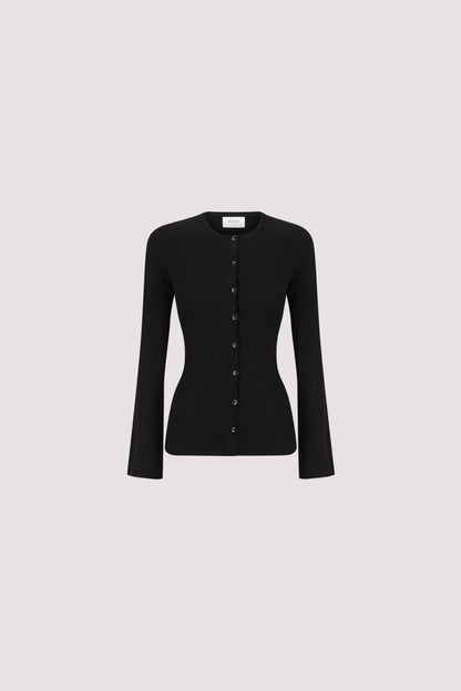 ALIAS BLACK LONG SLEEVE KNIT TOP