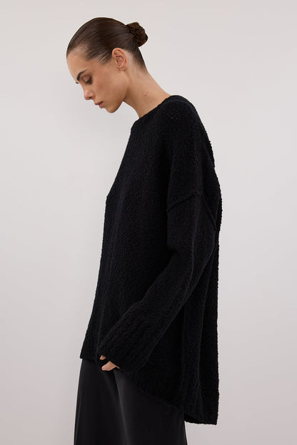CICI BLACK LONGLINE JUMPER