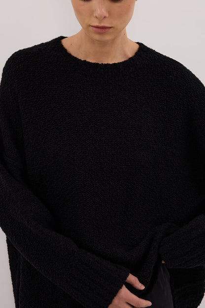 CICI BLACK LONGLINE JUMPER
