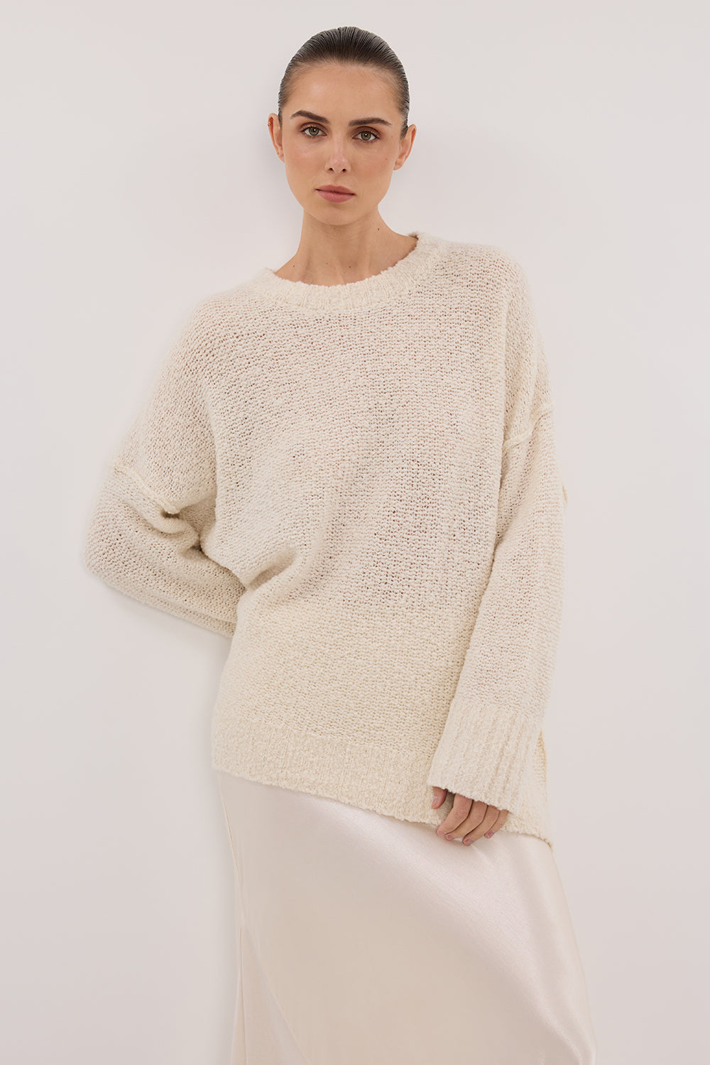 CICI CREAM LONGLINE JUMPER