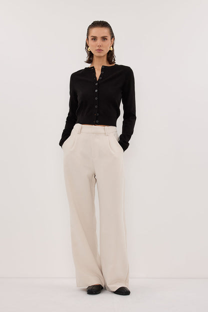 MONACO BLACK LONG SLEEVE CARDIGAN