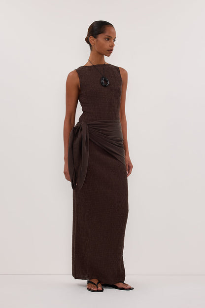MELISSA CHOCOLATE KNIT MIDI SKIRT