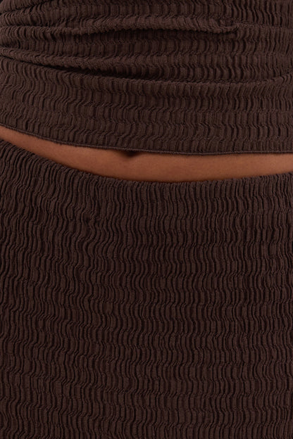MELISSA CHOCOLATE KNIT MIDI SKIRT