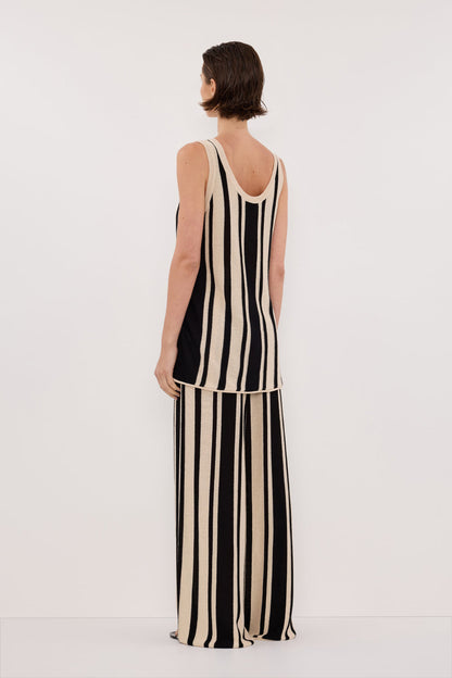 DELPHI STRIPE WIDE LEG KNIT PANT