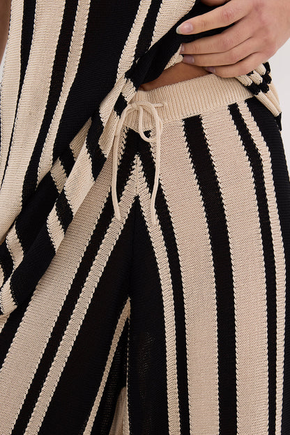 DELPHI STRIPE WIDE LEG KNIT PANT