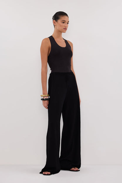 ALIAS BLACK TEXTURED KNIT PANT