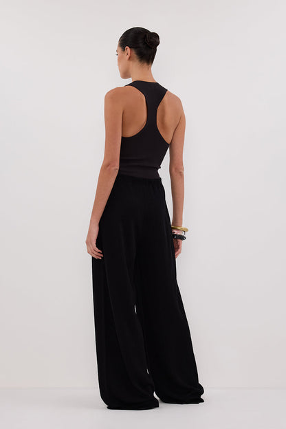 ALIAS BLACK TEXTURED KNIT PANT