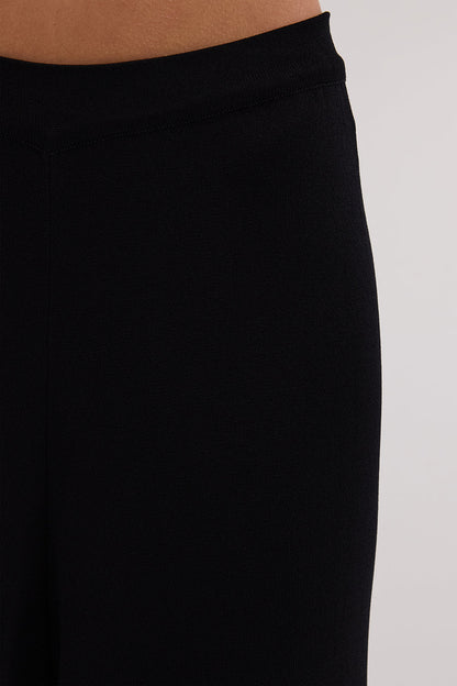 RAY BLACK WIDE LEG KNIT PANT