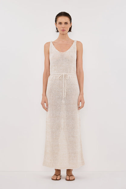 HEIDI CREAM MARLE KNIT MAXI DRESS