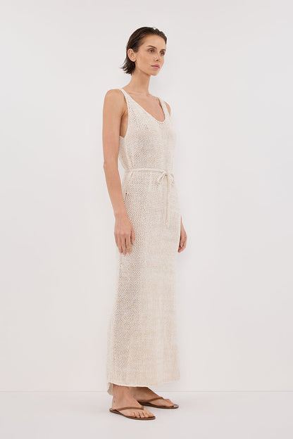 HEIDI CREAM MARLE KNIT MAXI DRESS