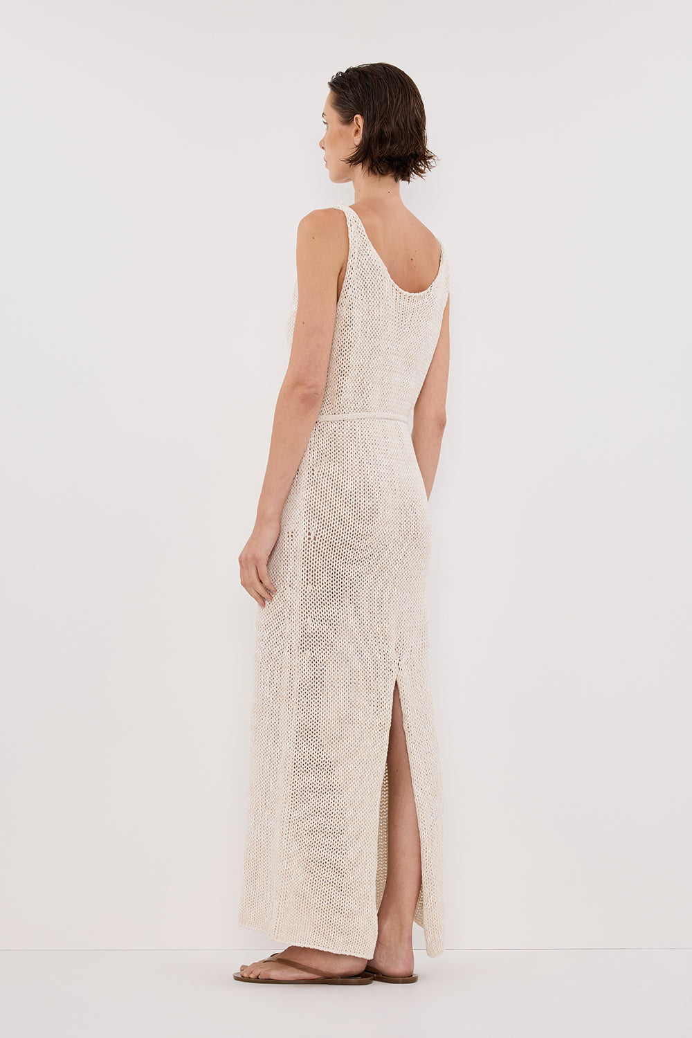 HEIDI CREAM MARLE KNIT MAXI DRESS