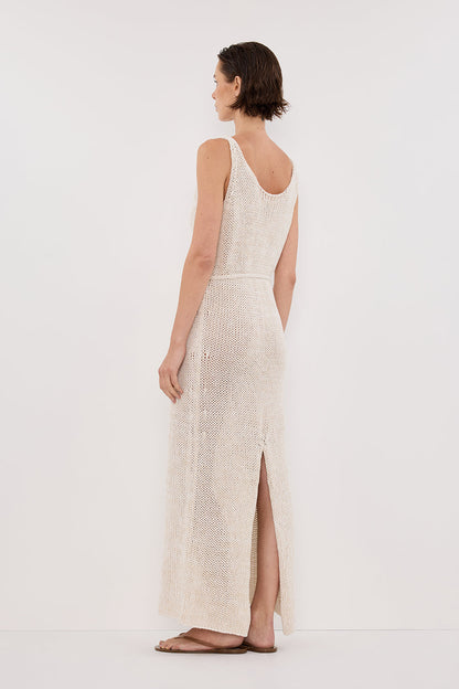 HEIDI CREAM MARLE KNIT MAXI DRESS
