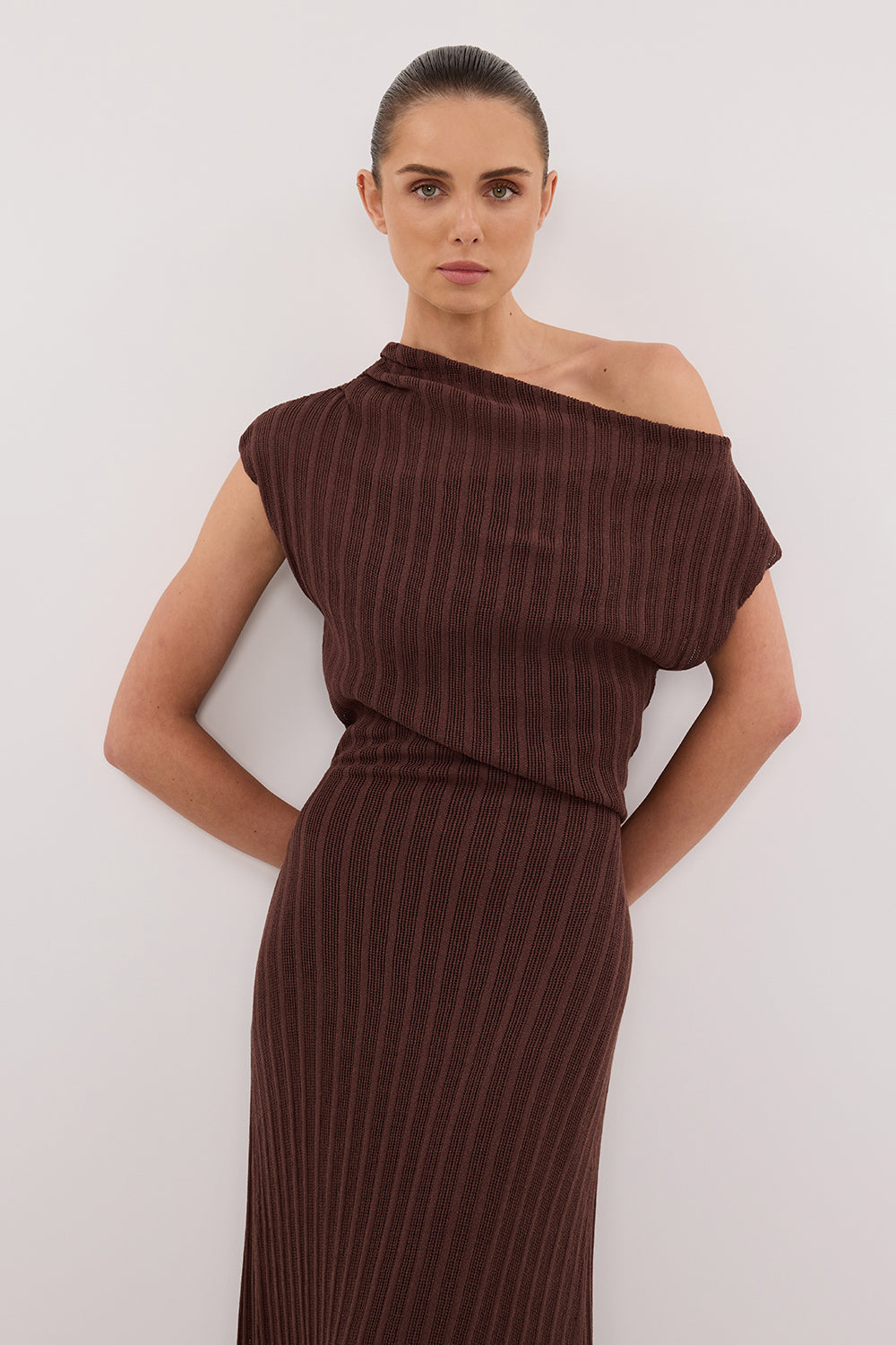 BOWIE WALNUT KNIT MAXI DRESS