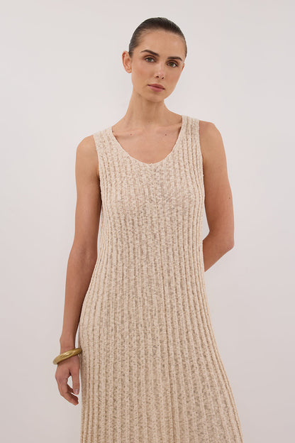 LEN NATURAL KNIT MAXI DRESS