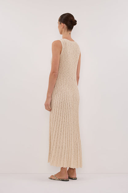 LEN NATURAL KNIT MAXI DRESS