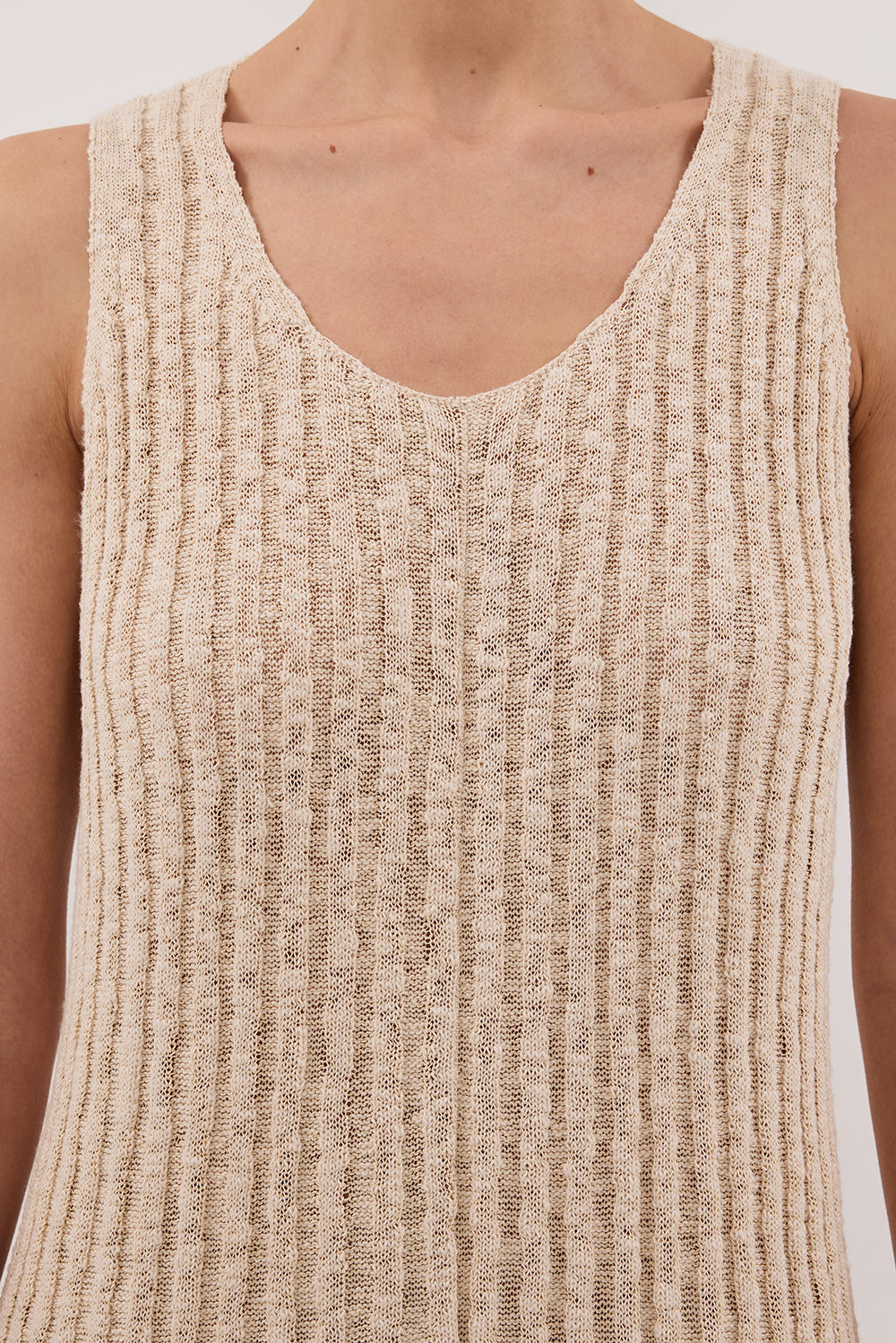 LEN NATURAL KNIT MAXI DRESS