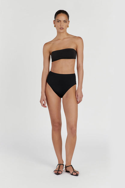 CALLIE BLACK BANDEAU TOP