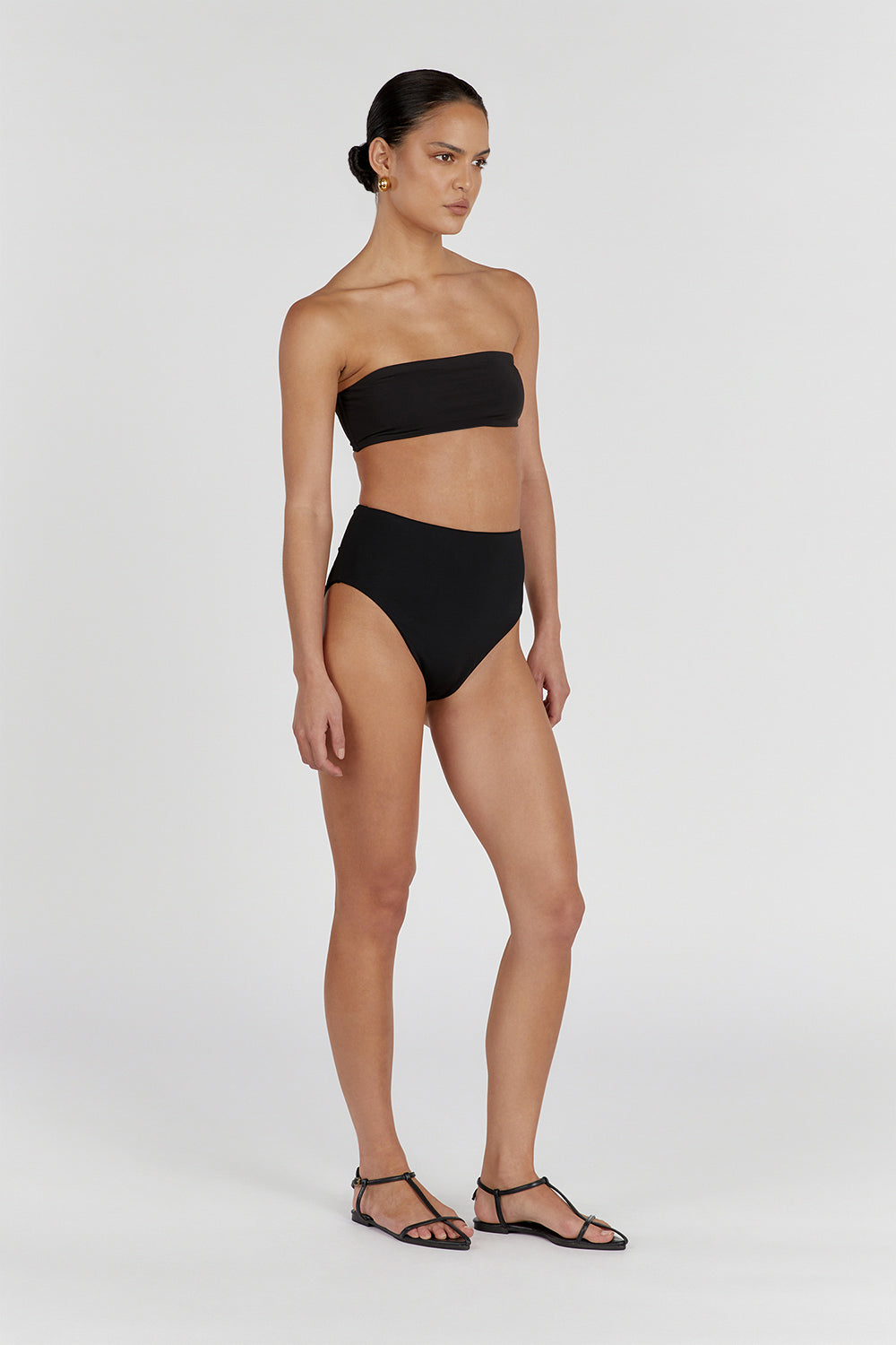 CALLIE BLACK BANDEAU TOP