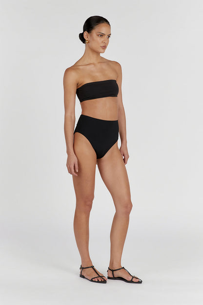 CALLIE BLACK BANDEAU TOP
