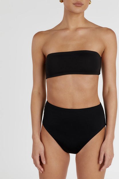 CALLIE BLACK BANDEAU TOP