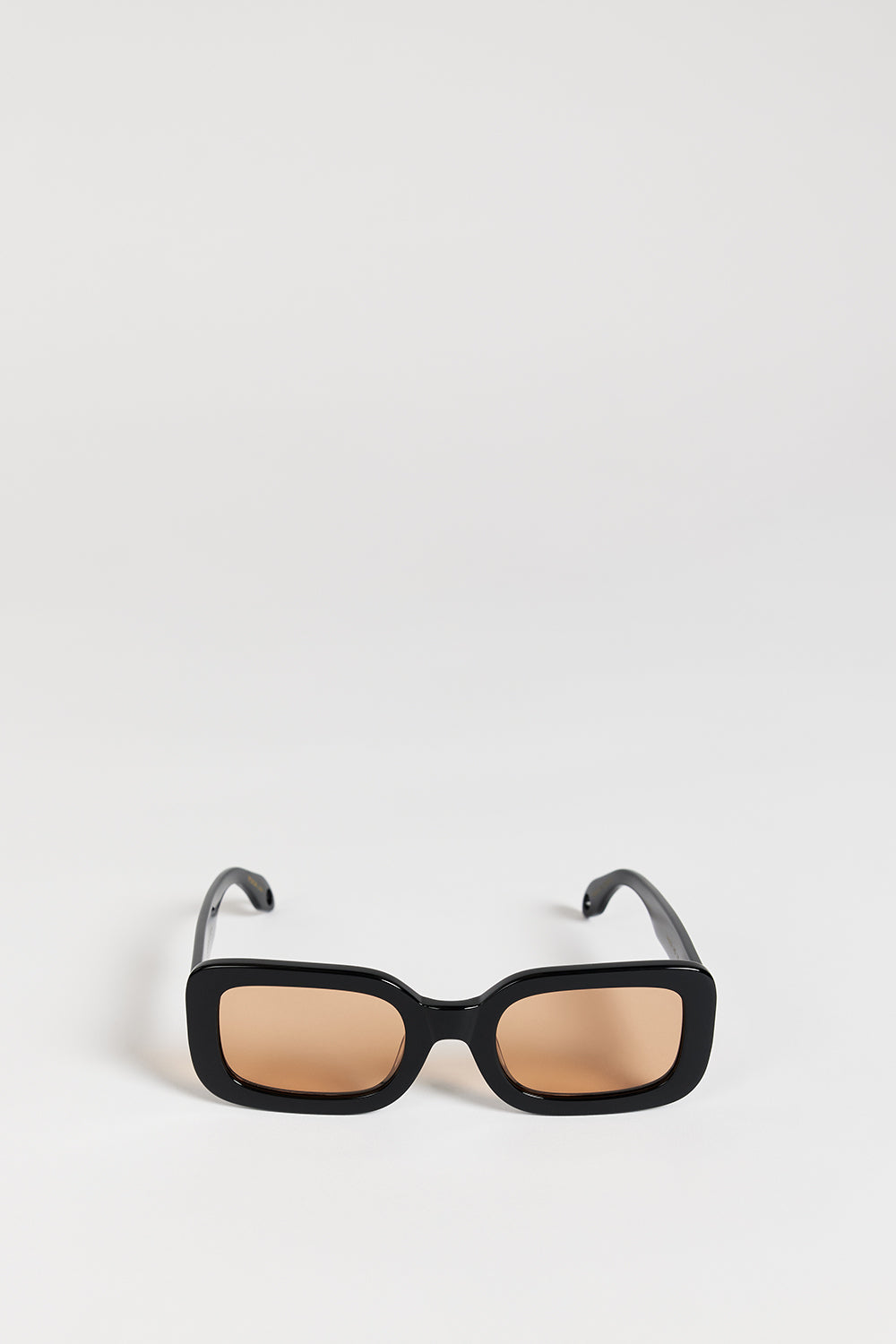 ELISA JOHNSON LEXI GLOSS BLACK LIGHT BROWN LENS SUNGLASSES