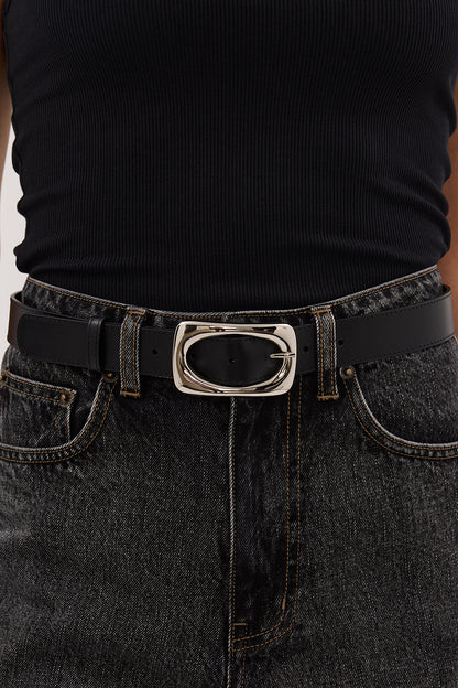 DOF STUDIOS THEA BLACK SILVER BELT
