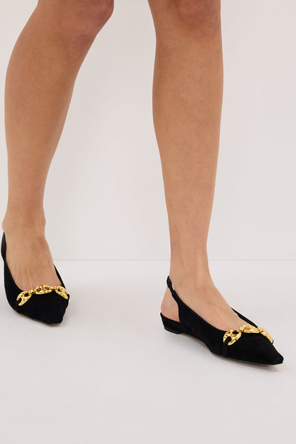 ALIAS MAE BLACK SUEDE HARRIET FLAT