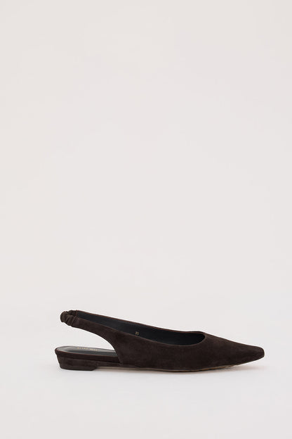 ALIAS MAE HAZEL CHOC SUEDE SLINGBACK FLAT