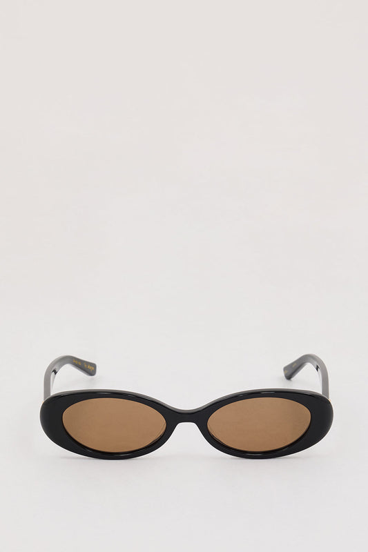 LUV LOU THE MORGAN BLACK SUNGLASSES