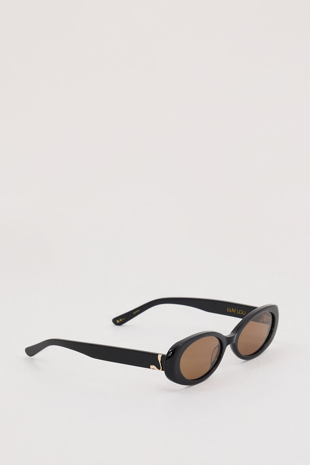 LUV LOU THE MORGAN BLACK SUNGLASSES