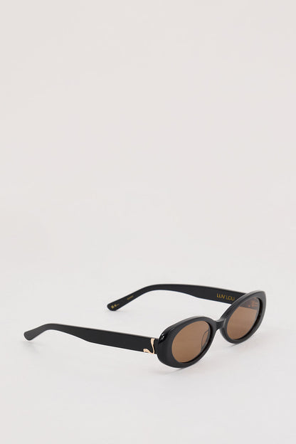 LUV LOU THE MORGAN BLACK SUNGLASSES