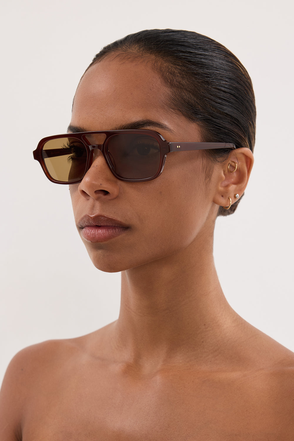 LUV LOU THE DUSTY AUBURN SUNGLASSES