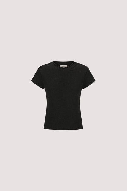 LEO BLACK KNIT TOP
