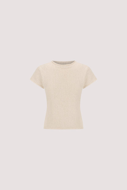 LEO SANDSTONE KNIT TOP