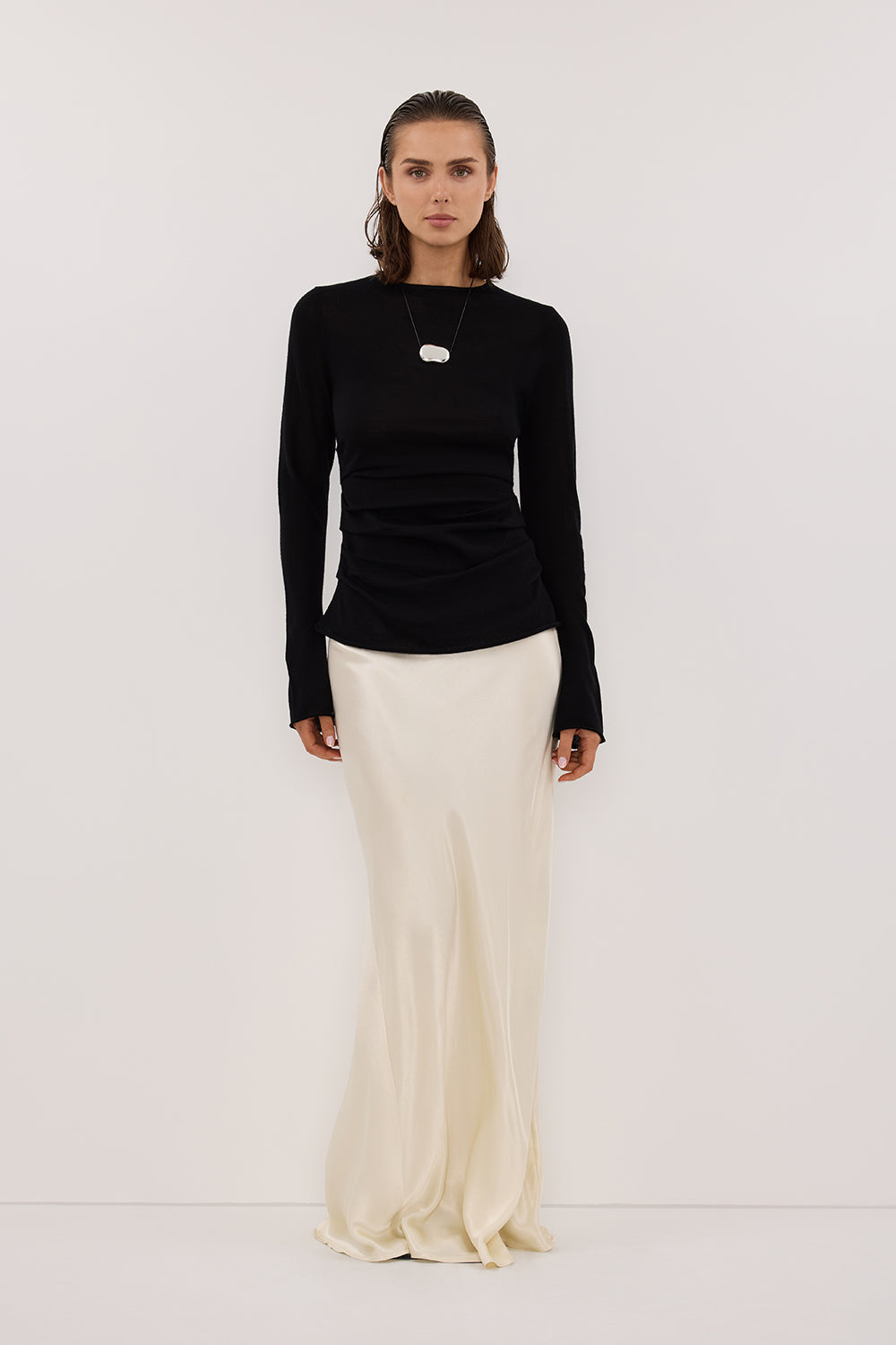 NICO BLACK MERINO KNIT TOP