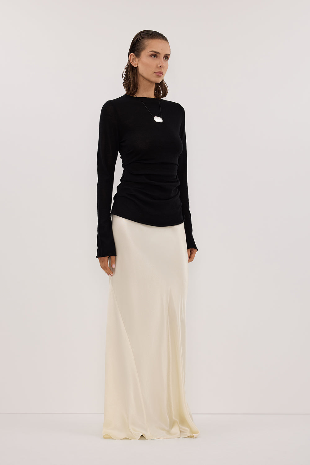 NICO BLACK MERINO KNIT TOP