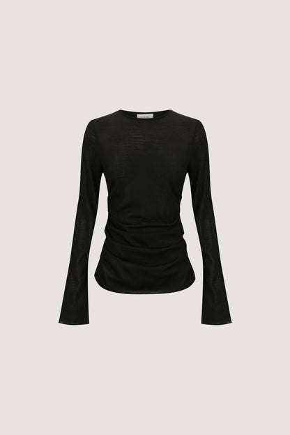 NICO BLACK MERINO KNIT TOP