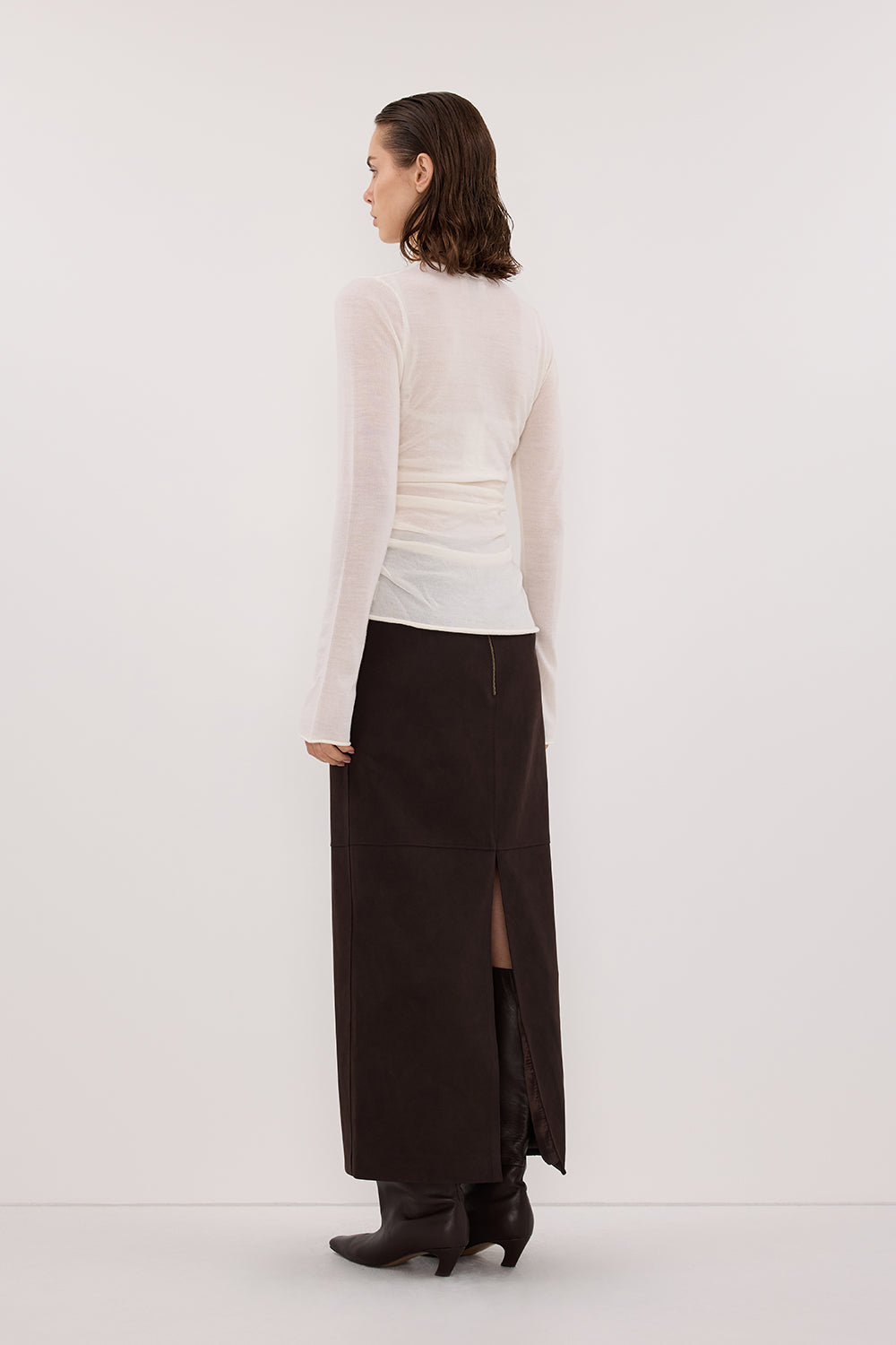 NICO OFF WHITE MERINO KNIT TOP