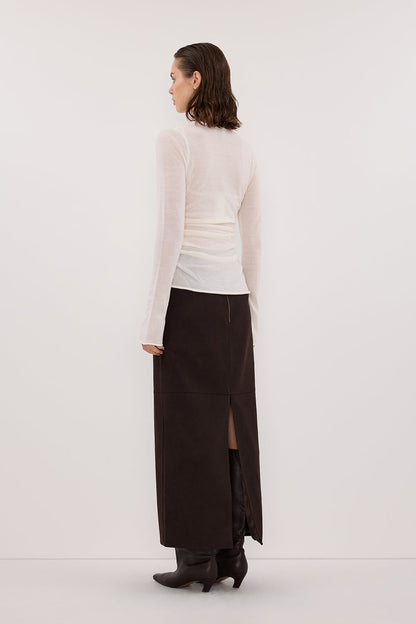 NICO OFF WHITE MERINO KNIT TOP