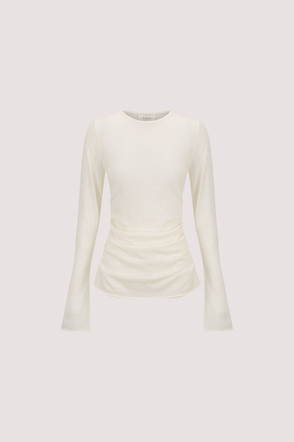 NICO OFF WHITE MERINO KNIT TOP