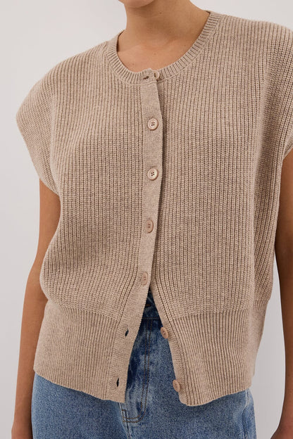 KATE OAT MARLE KNIT VEST