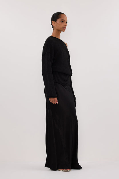 JULES BLACK LONG SLEEVE KNIT TOP