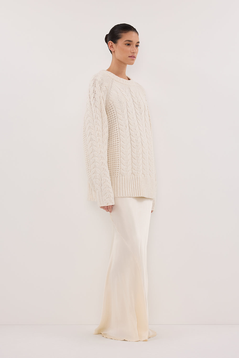 TOM CREAM CABLE LONGLINE JUMPER