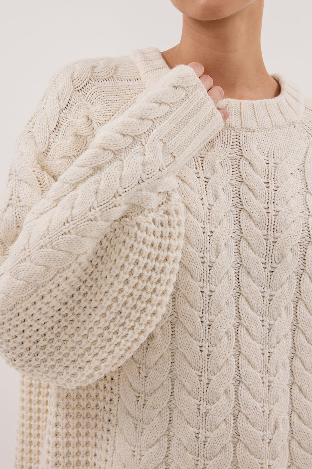 TOM CREAM CABLE LONGLINE JUMPER