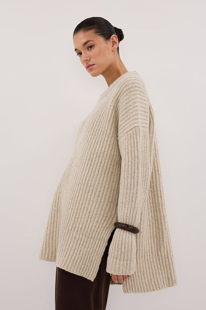 INDIA CREAM MARLE KNIT JUMPER