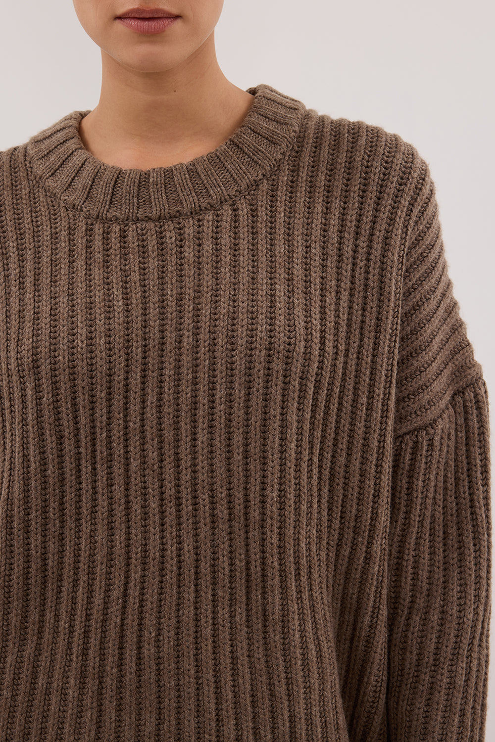 MARLEY CHOC MARLE KNIT JUMPER